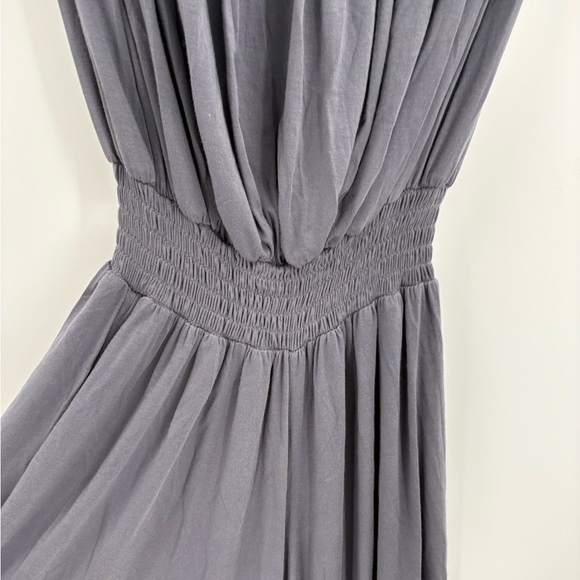 Elan off the shoulder grey cropped wide leg boho jumpsuit romper size medium - Picture 6 of 16
